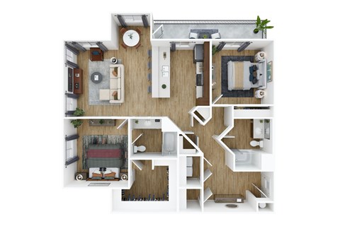 Unit 2B Third Floor at The Park on Washington, California